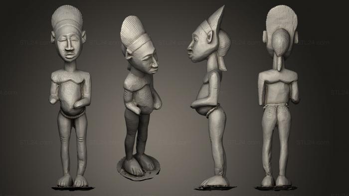 Статуэтки и статуи разные (Африканская статуя, STKR_0071) 3D модель для ЧПУ станка